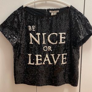 Alice and Olivia runway sample sequin top